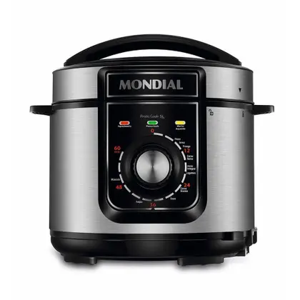 Panela de Pressão Elétrica Mondial Pratic Cook 5L Preto Inox PE-48-5L-I