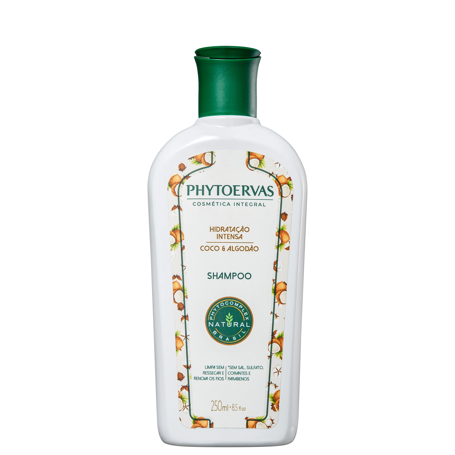 Shampoo Phytoervas Hidratação Intensa Coco e Algodão 250ml