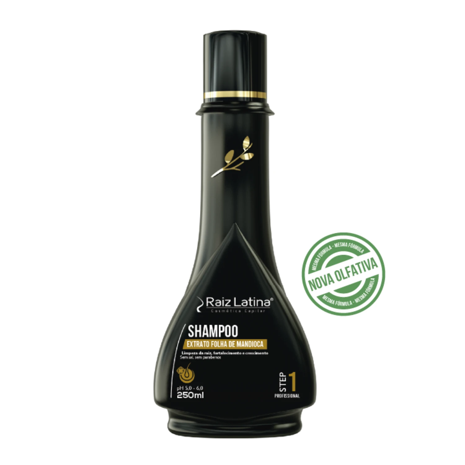 Shampoo Raiz Latina Extrato de Folha de Mandioca 250ml