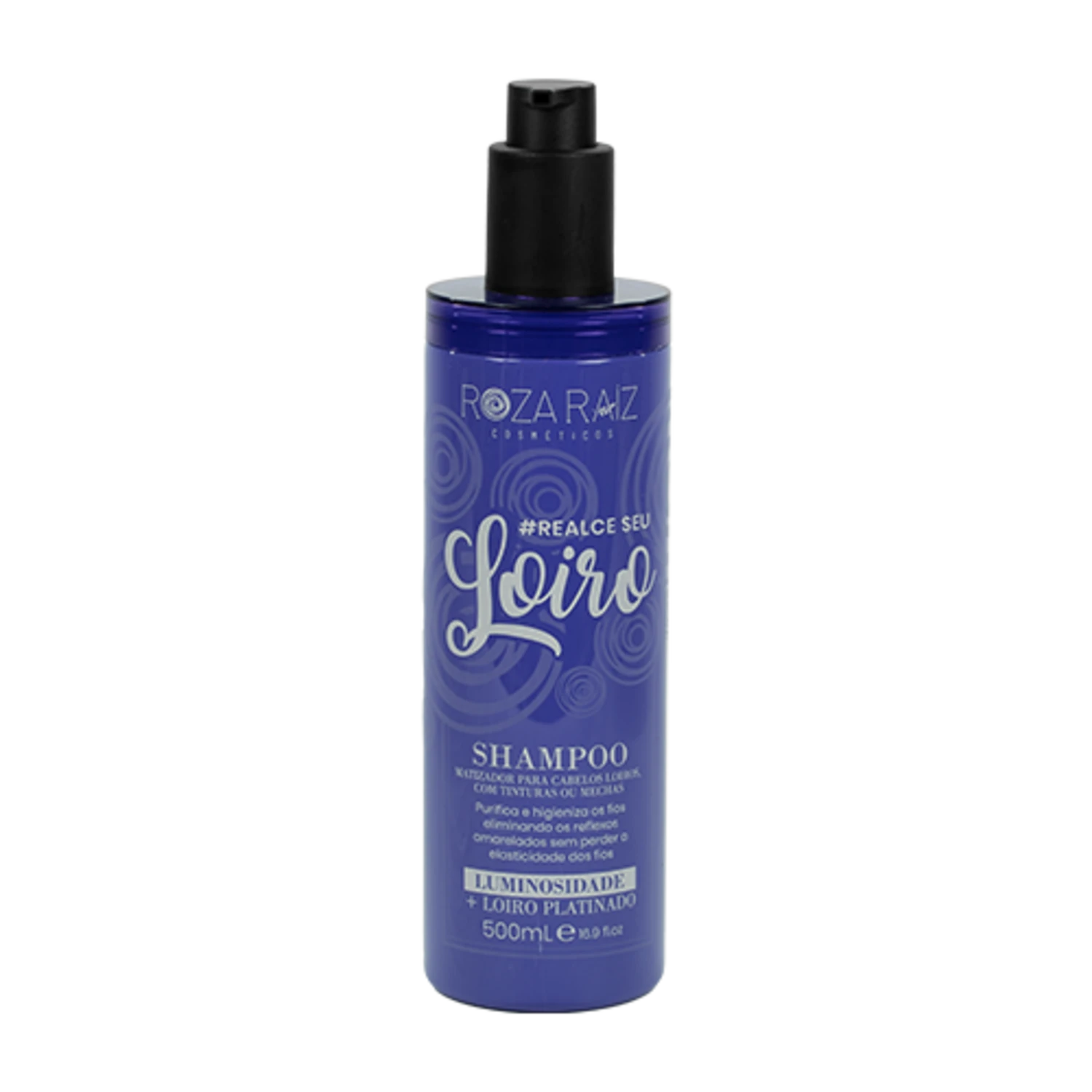 Shampoo Roza Raiz Cosméticos Realce Seu Loiro 500ml