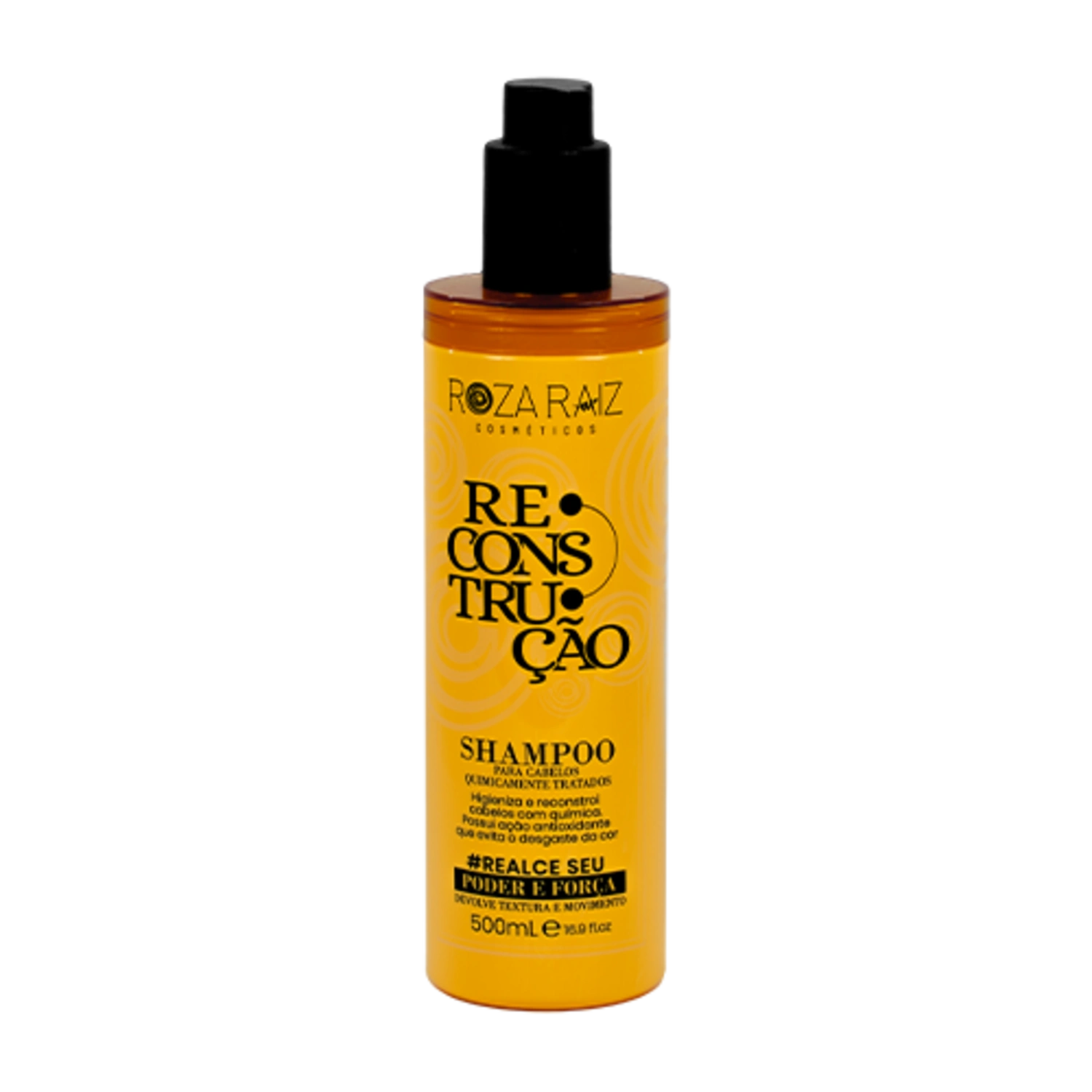 Shampoo Reconstrução Roza Raiz Cosméticos 500ml