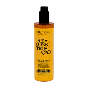 Shampoo Roza Raiz Cosméticos Reconstrução 500ml Shampoo Roza Raiz Cosméticos Reconstrução 500ml