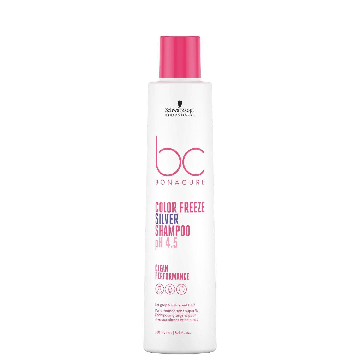 Shampoo Desamarelador Schwarzkopf Professional BC Bonacure pH 4.5 Color Freeze Micellar Silver 250ml