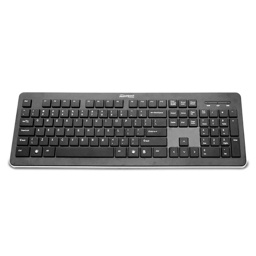 Teclado Maxprint Office Slim USB ABNT2 Preto 6011372