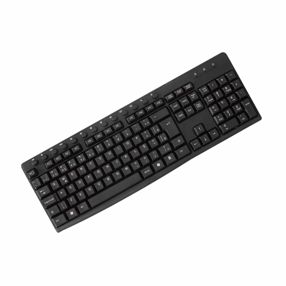 Teclado Brazil PC USB ABNT2 Teclas Multimídia Preto BPC-8160
