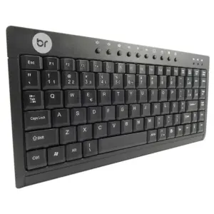 Teclado Sem Fio Bright Mini ABNT2 Multimídia USB Preto 0505 Teclado Sem Fio Bright Mini ABNT2 Multimídia USB Preto 0505