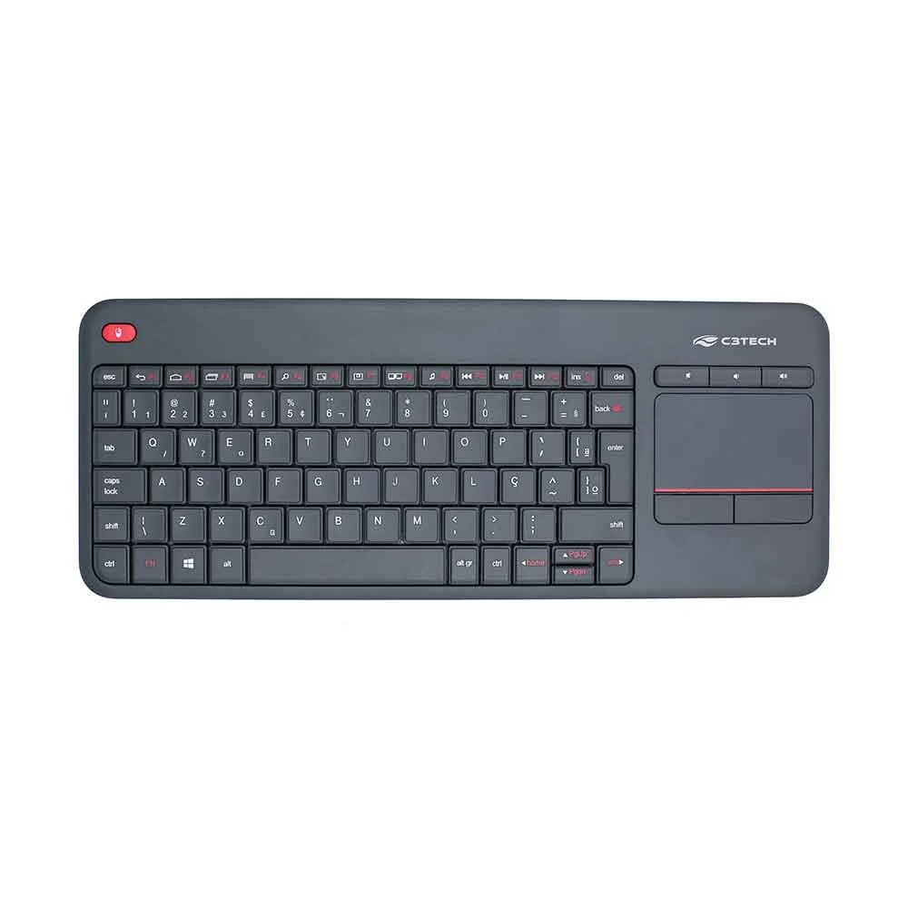 Teclado Sem Fio C3tech com Touchpad K-WT200BK