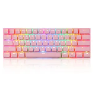Teclado Gamer Mecânico Motospeed CK62 RGB Switch Blue Bluetooth Rosa Teclado Gamer Mecânico Motospeed CK62 RGB Switch Blue Bluetooth Rosa