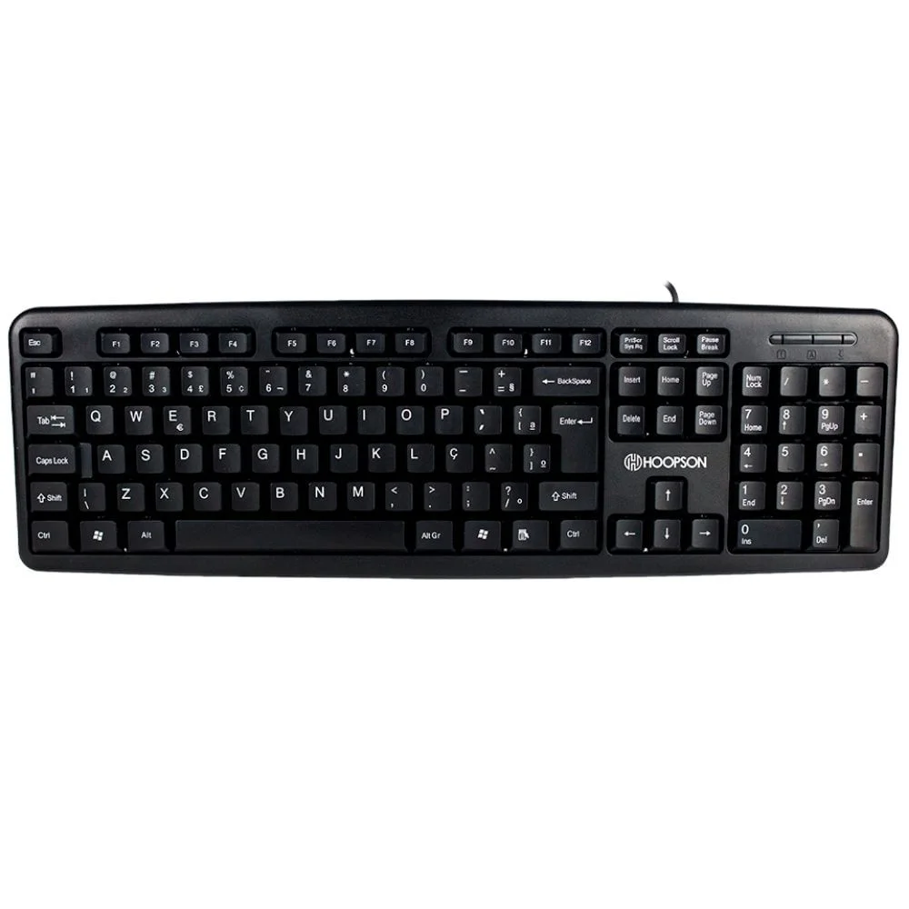 Teclado Hoopson Standart Home Office Com Fio USB ABNT2 104 Teclas TPC-058