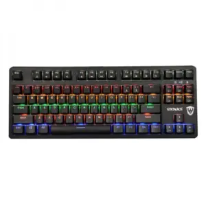 Teclado Gamer Mecânico Sate K5 RGB Switch Blue 87 Teclas Preto