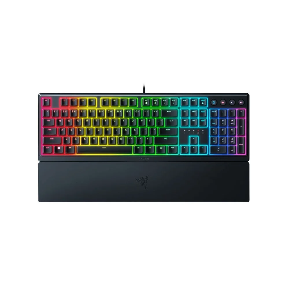 Teclado Gamer Membrana-Mecânica Razer Ornata V3 RGB Low-Profile Layout US Preto