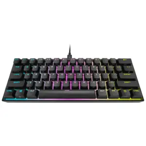 Teclado Gamer Mecânico Corsair K65 RGB Mini 60% Switch Cherry MX Speed Preto CH-9194014-NA Teclado Gamer Mecânico Corsair K65 RGB Mini 60% Switch Cherry MX Speed Preto CH-9194014-NA