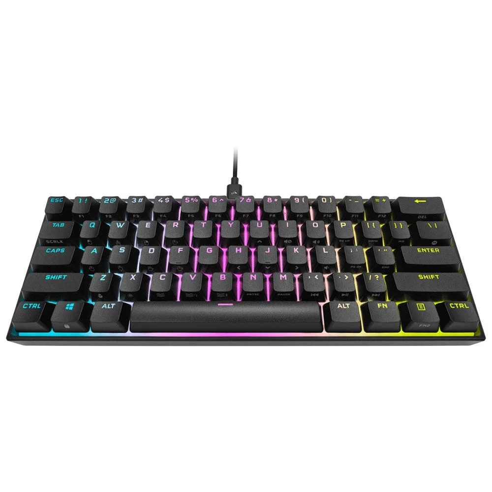 Teclado Gamer Mecânico Corsair K65 RGB Mini 60% Switch Cherry MX Speed Preto CH-9194014-NA