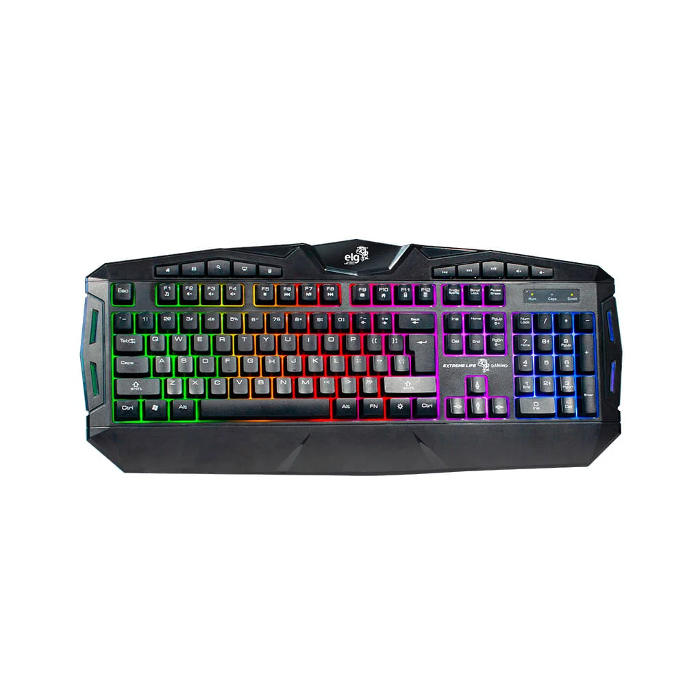Teclado Gamer ELG Odyssey Iluminado RGB Multimídia TGDW