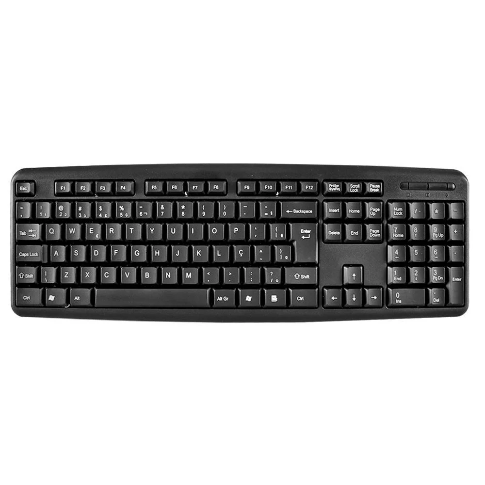 Teclado USB Evus Ergonômico ABNT2 Teclas Macias TC-03O