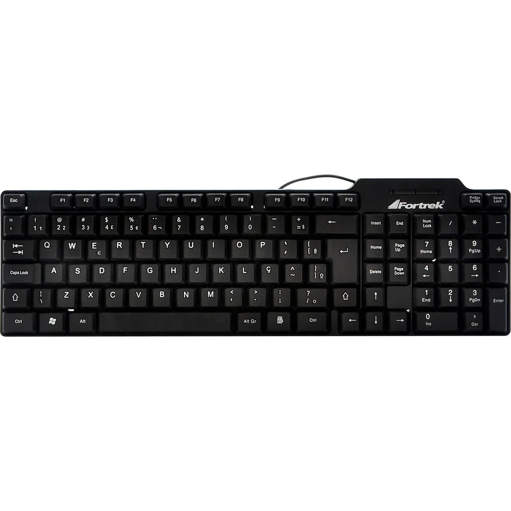 Teclado Fortrek Standard Padrão USB Preto SKL-106