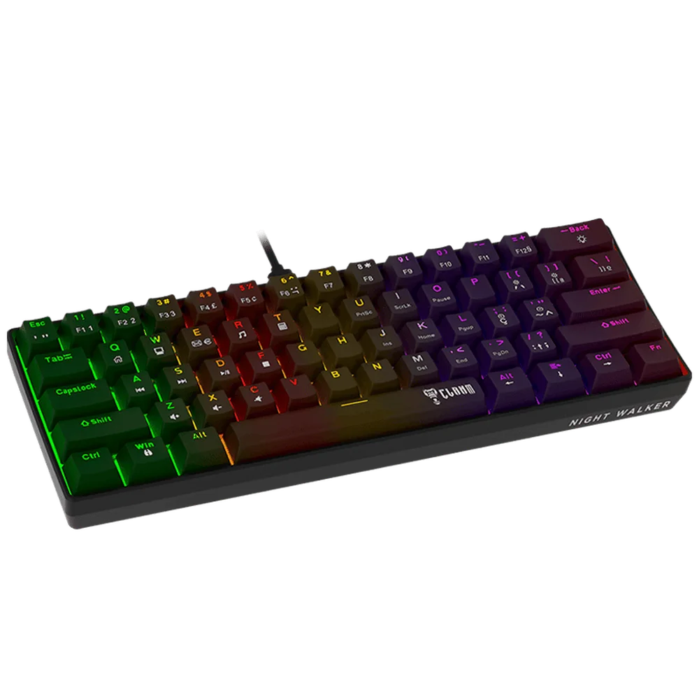 Teclado Gamer Mecânico Clanm Night Walker V2 60% RGB