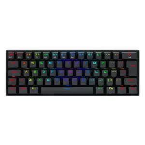 Teclado Gamer Mecânico Redragon Draconic 60% RGB Sem Fio Bluetooth Switch Outemu MK2 Brown ABNT2 Preto K530RGB (BROWN) Teclado Gamer Mecânico Redragon Draconic 60% RGB Sem Fio Bluetooth Switch Outemu MK2 Brown ABNT2 Preto K530RGB (BROWN)