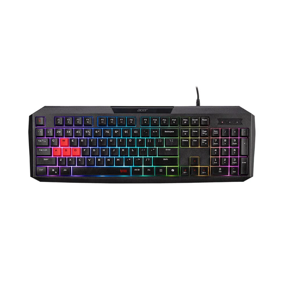 Teclado Gamer Membrana Acer Nitro RGB Preto NKW100