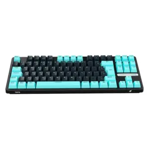 Teclado Gamer Mecânico Aplus Gasket Iara Obsedian Aqua 80% Iluminação Lateral Hotswap Switch Blue Huano Preto AK400 Teclado Gamer Mecânico Aplus Gasket Iara Obsedian Aqua 80% Iluminação Lateral Hotswap Switch Blue Huano Preto AK400