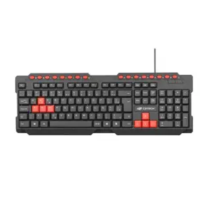 Teclado Gamer C3Tech KG-10V2BK Multimídia ABNT2 Preto e Vermelho Teclado Gamer C3Tech KG-10V2BK Multimídia ABNT2 Preto e Vermelho
