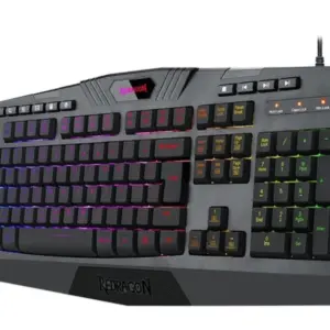 Teclado Gamer Membrana Redragon Harpe RGB Preto K503 Teclado Gamer Membrana Redragon Harpe RGB Preto K503