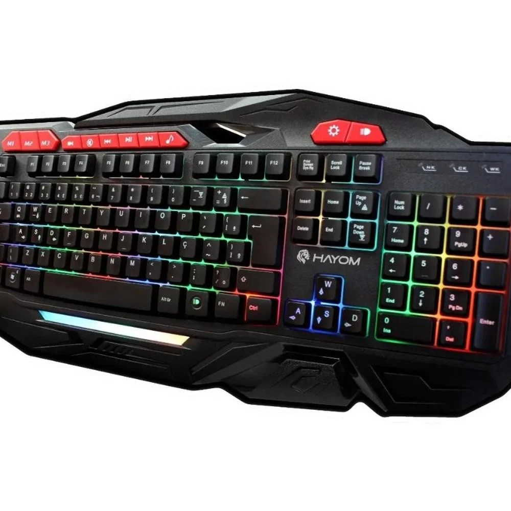 Teclado Gamer Hayom LED RGB Teclas Macro TC3204