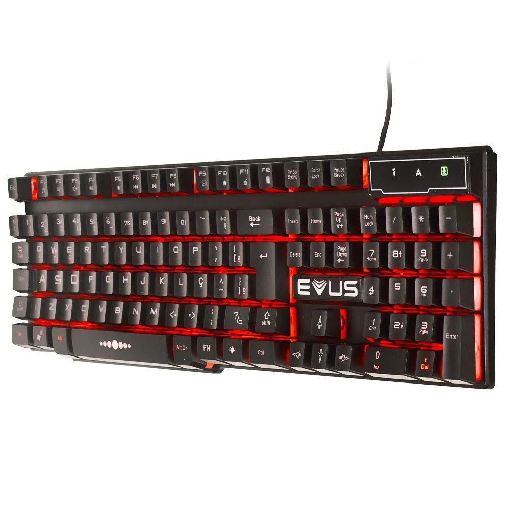 Teclado Gamer Evus Thunder Com LED ABNT2 TC-05