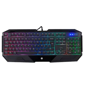 Teclado Gamer HP K110 LED RGB 4 Cores Preto Teclado Gamer HP K110 LED RGB 4 Cores Preto
