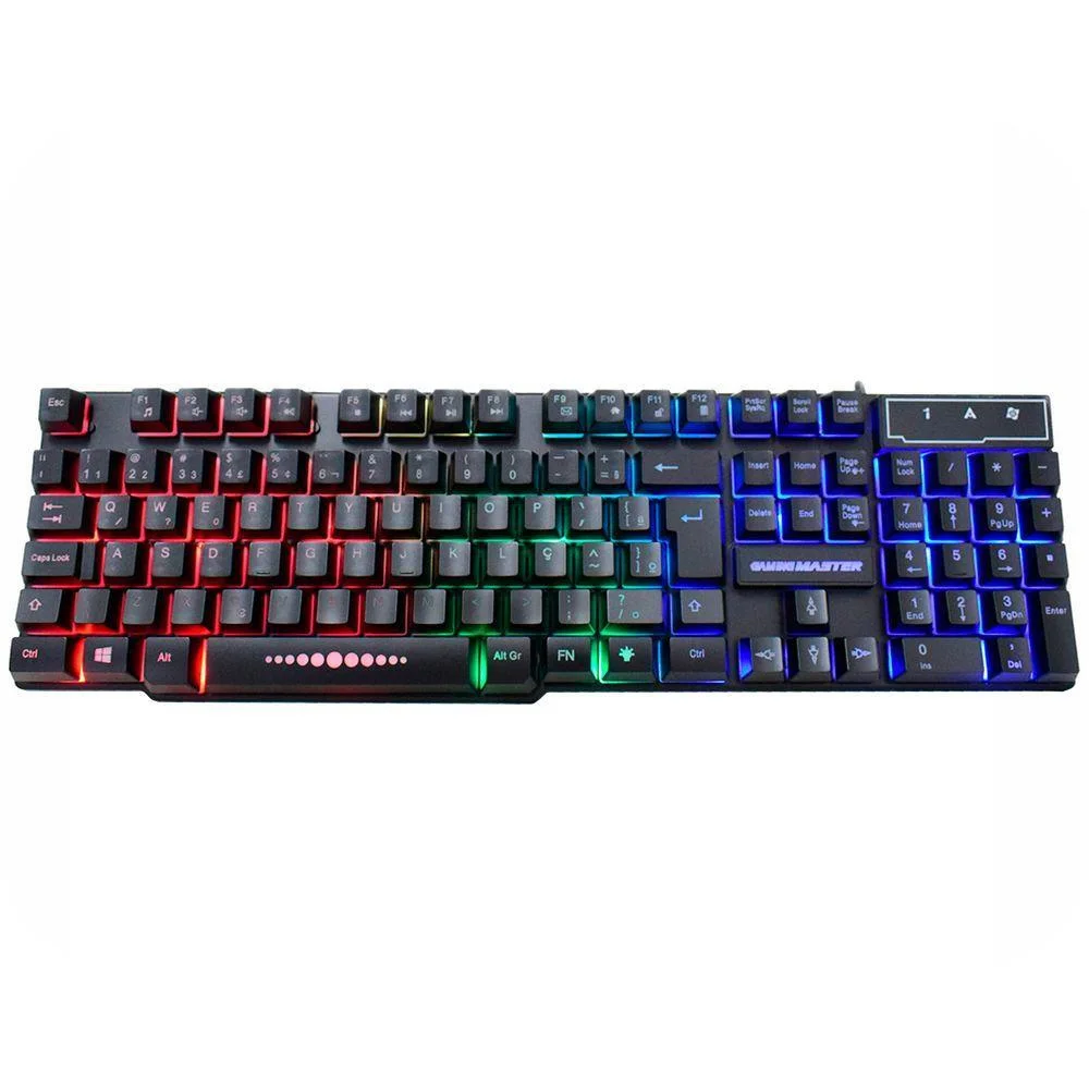 Teclado Gamer K-Mex KM-5228 Multimídia Anti-Ghosting ABNT2