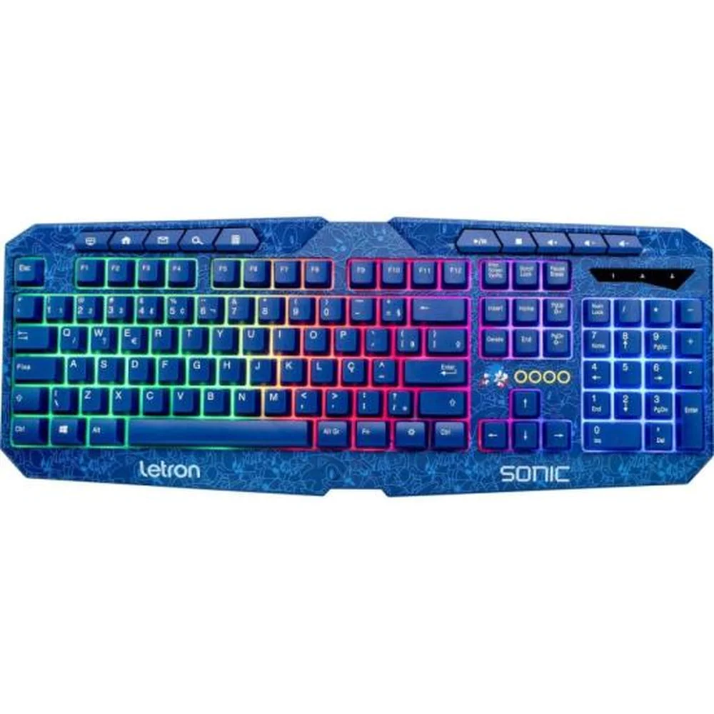 Teclado Gamer Letron Sonic LED Azul