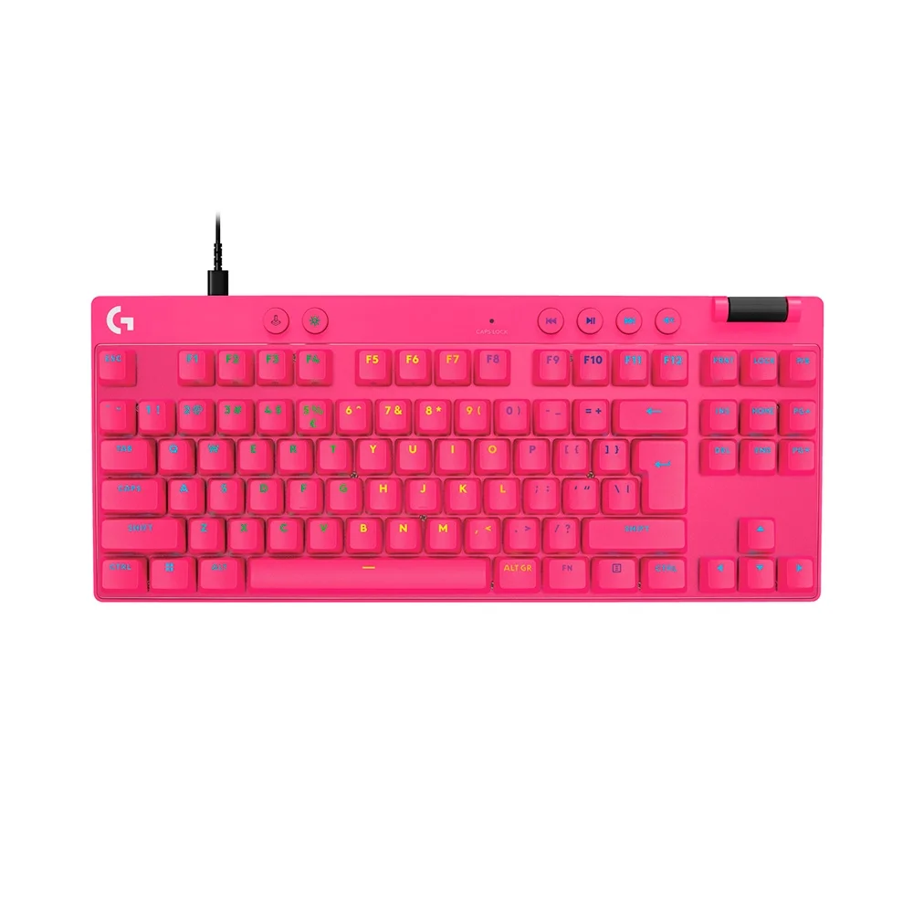 Teclado Gamer Magnético Logitech G Pro X TKL RAPID Switches Analógicos Rapid Trigger Layout US Magenta 920-013133