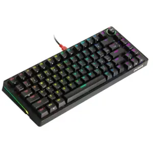 Teclado Mecânico PCyes Rasec Gamer 75% Gasket Mount Gateron Blue LED RGB TWGBLRGB Teclado Mecânico PCyes Rasec Gamer 75% Gasket Mount Gateron Blue LED RGB TWGBLRGB