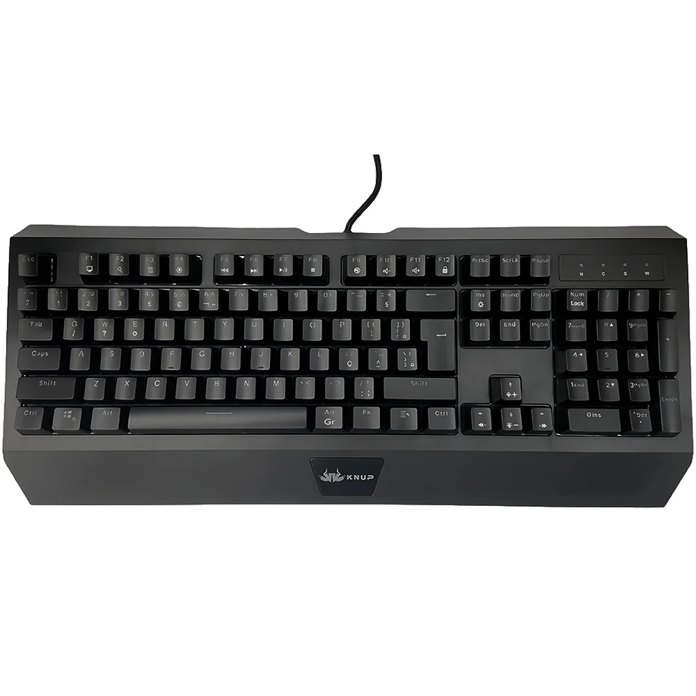 Teclado Gamer Mecânico Knup Iluminação LED Switch Blue Anti-Ghosting KP-TM005