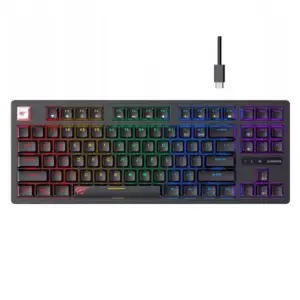 Teclado Gamer Mecânico Havit RGB Preto KB892L Teclado Gamer Mecânico Havit RGB Preto KB892L