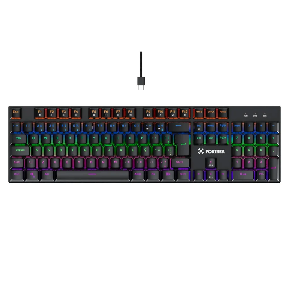 Teclado Mecânico Fortrek Gravity 100 Gamer Full-size Preto