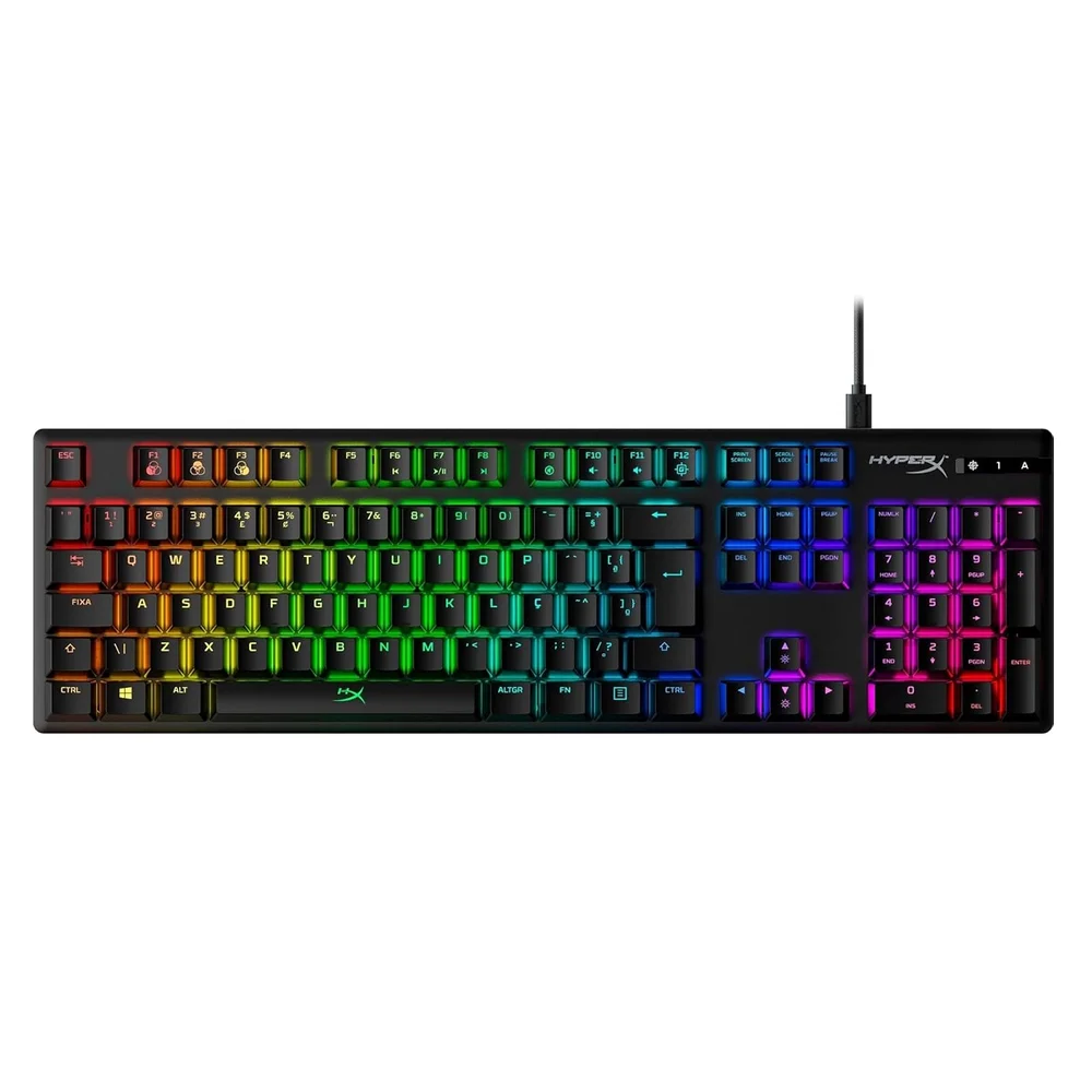 Teclado Gamer Mecânico HyperX Alloy Origins RGB Switch HyperX Red ABNT2
