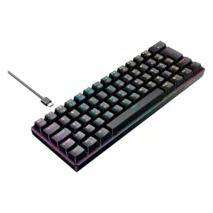 Teclado Gamer Mecânico Hyrax Thunder HCK61 Switch Blue ABNT2 Preto Teclado Gamer Mecânico Hyrax Thunder HCK61 Switch Blue ABNT2 Preto