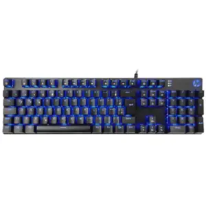Teclado Gamer Mecânico HP LED Switch Blue Chumbo GK400F Teclado Gamer Mecânico HP LED Switch Blue Chumbo GK400F