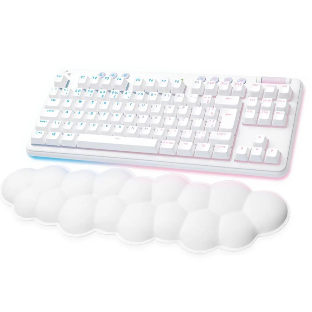 Teclado Gamer Mecânico Logitech G715 Sem Fio RGB Switch Linear Branco