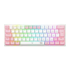 Teclado Gamer Mecânico Redragon Anivia RGB Switch Blue Branco/Rosa K614WP-RGB (PT-BLUE) Teclado Gamer Mecânico Redragon Anivia RGB Switch Blue Branco/Rosa K614WP-RGB (PT-BLUE)