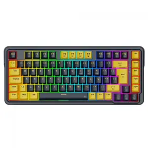 Teclado Gamer Mecânico Redragon Elf RGB Switch Melt Gold Preto/Amarelo K649PY-RGB Teclado Gamer Mecânico Redragon Elf RGB Switch Melt Gold Preto/Amarelo K649PY-RGB