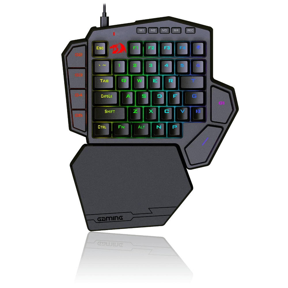 Teclado Gamer Mecânico Redragon Ditix RGB Switch Blue K601