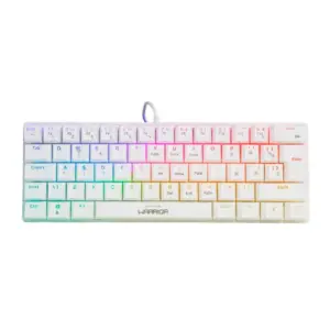Teclado Gamer Mecânico Warrior Royal Precision Artic Edition 60% Branco ABNT2 TC311 Teclado Gamer Mecânico Warrior Royal Precision Artic Edition 60% Branco ABNT2 TC311