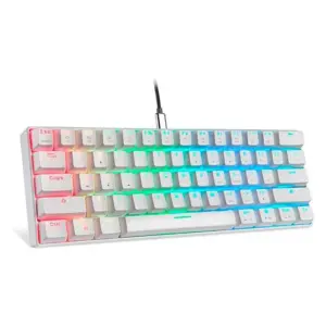 Teclado Gamer Mecânico Motospeed CK61 RGB Switch Blue ABNT2 Branco Teclado Gamer Mecânico Motospeed CK61 RGB Switch Blue ABNT2 Branco