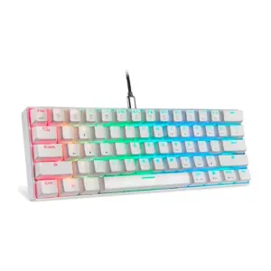 Teclado Gamer Mecânico Motospeed CK61 RGB Switch Red Anti-Ghosting ABNT2 Branco Teclado Gamer Mecânico Motospeed CK61 RGB Switch Red Anti-Ghosting ABNT2 Branco
