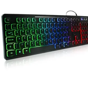 Teclado Gamer Multimídia Exbom LED RGB 107 Teclas ABNT2 BK-155C Teclado Gamer Multimídia Exbom LED RGB 107 Teclas ABNT2 BK-155C