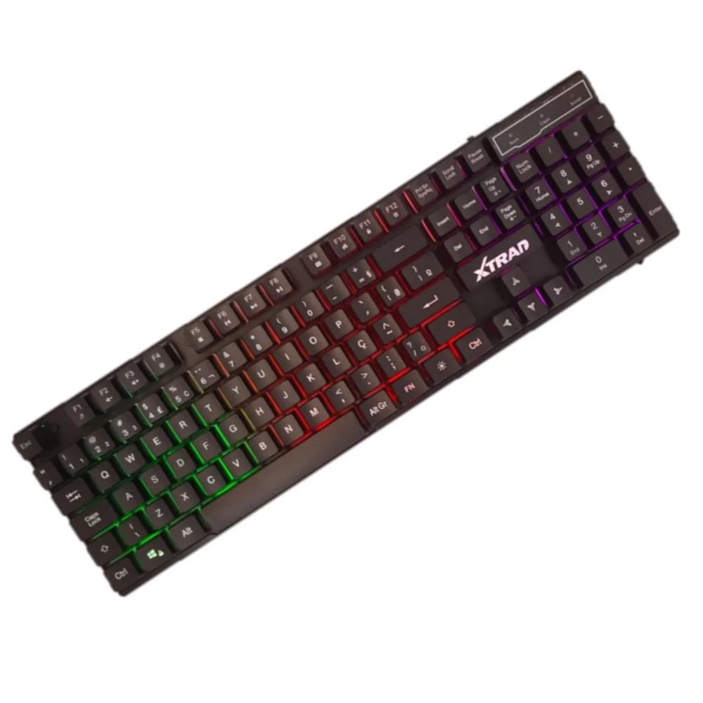 Teclado Gamer Xtrad LED RGB Profissional ABNT2 HK8800