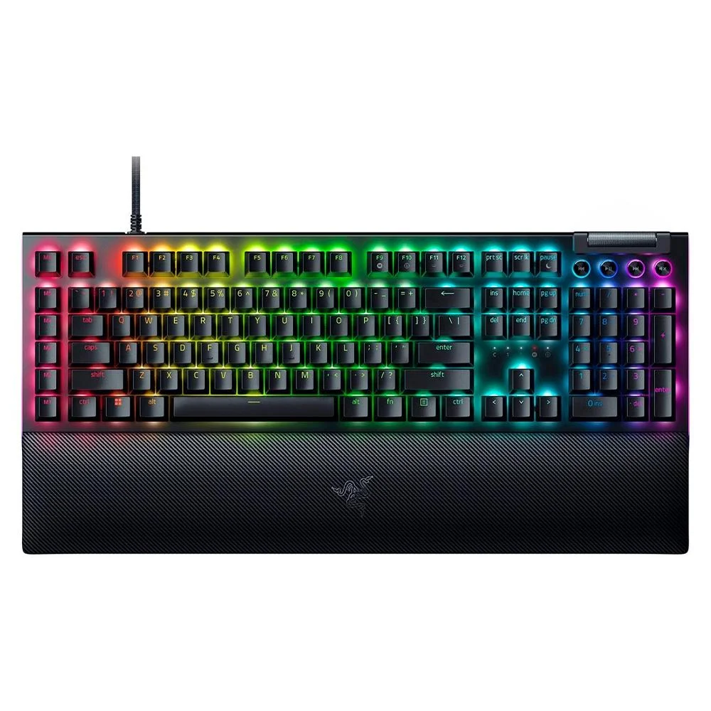 Teclado Gamer Mecânico Razer Blackwidow V4 Chroma RGB Switch Green Layout US RZ0304690200R3U
