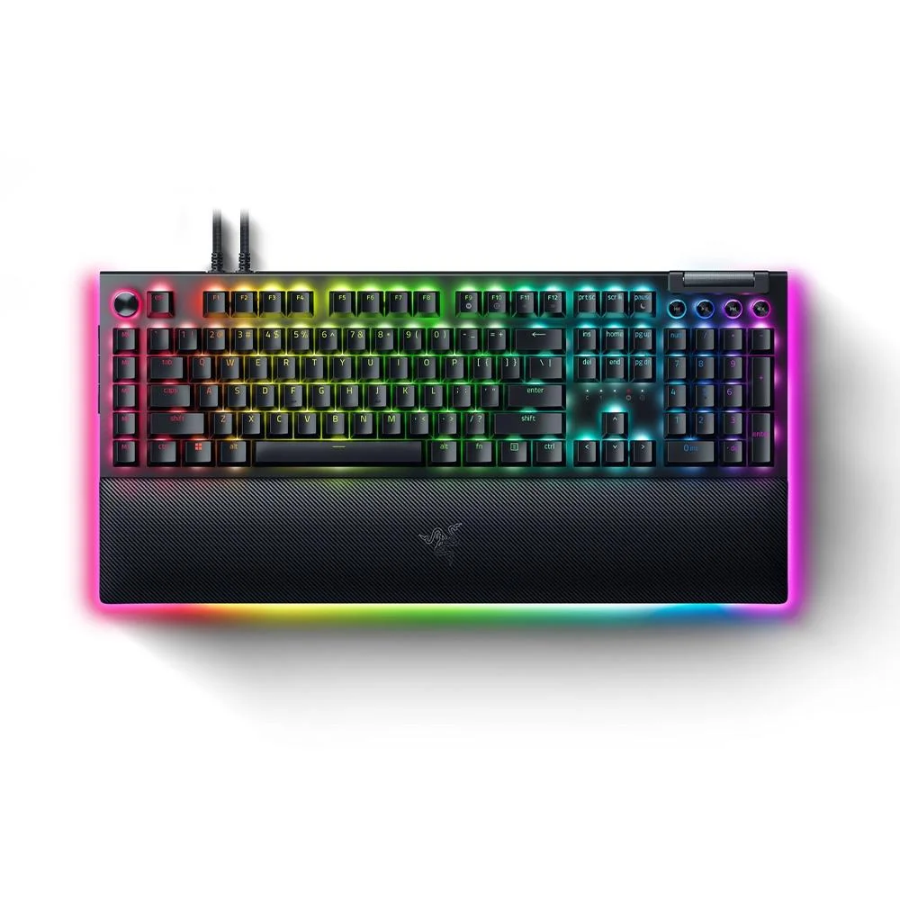 Teclado Gamer Mecânico Razer Blackwidow V4 Pro Chroma RGB Switch Green Layout US RZ0304680200R3U